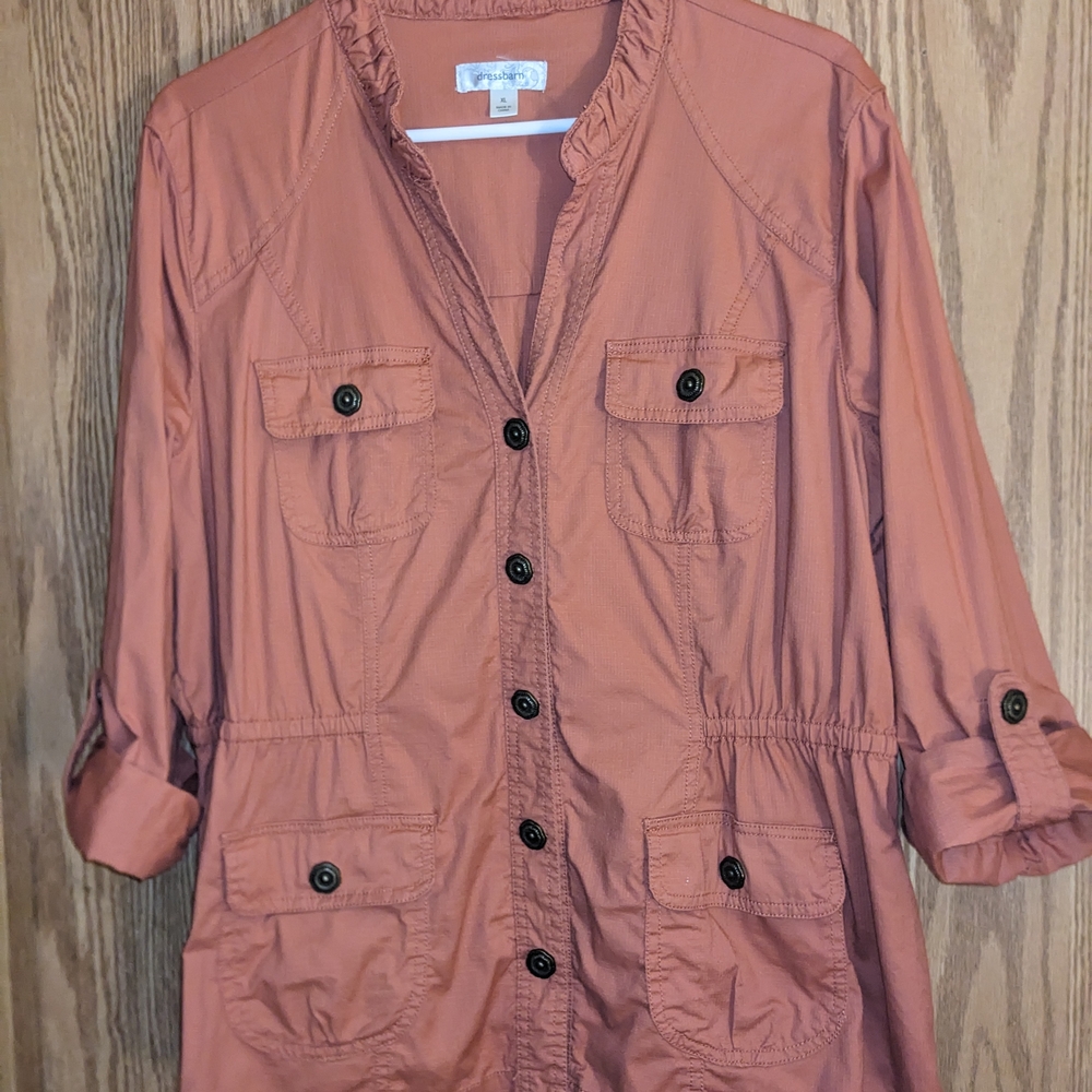 Dress Barn Rust/Coral Utility Jacket